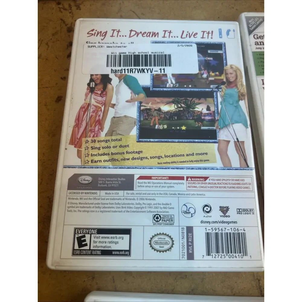 Wii 3 Game Bundle Wii Fit Outdoor Challeng Highschool Musical Sing It